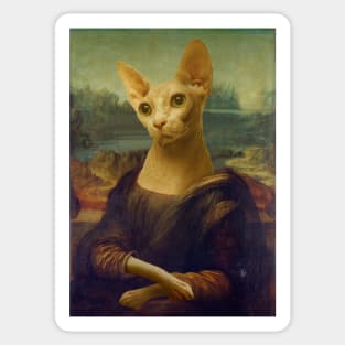 Mona Lisa Sphynx Cat - Gioconda Sphynx Cat - Pet Gift Sticker